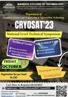 CRYOSAT 23 National Level Technical Symposium Poster
